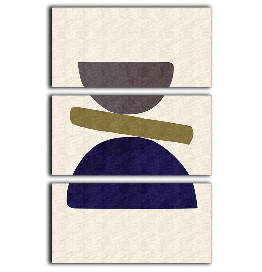 A beautiful 3-panel canvas print featuring balancing rocks, perfect for home or office decor.