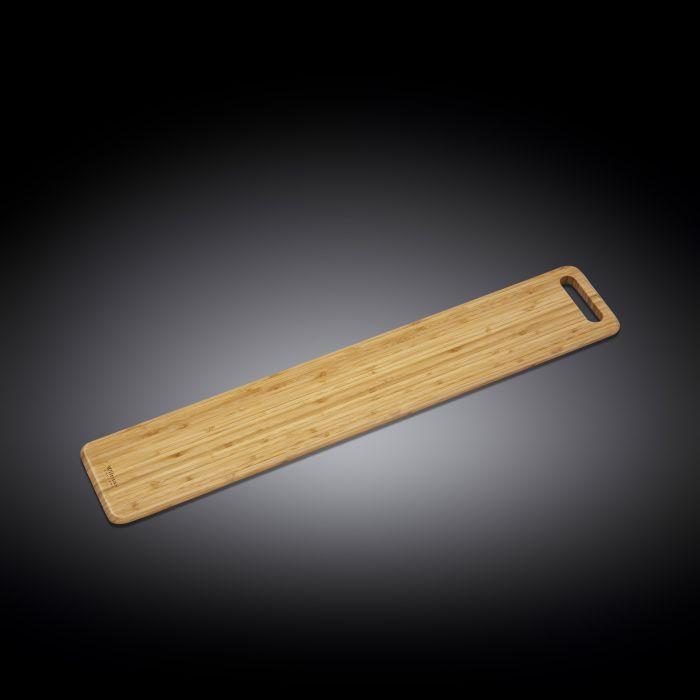 WILMAX Bamboo Charcuterie Board, 31.5 inches long, showcasing its elegant design and natural bamboo texture.