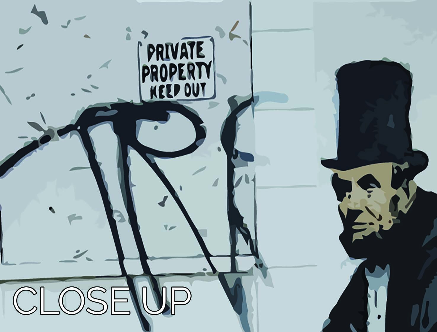 Banksy Abraham Lincoln 3 Split Panel Canvas Print featuring three high-quality canvases with striking artwork.