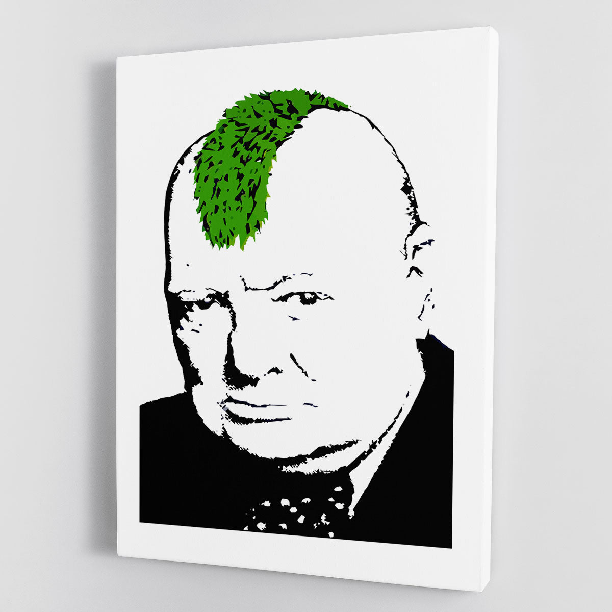 Banksy Churchill Turf War canvas print featuring a modern art design with historical references.