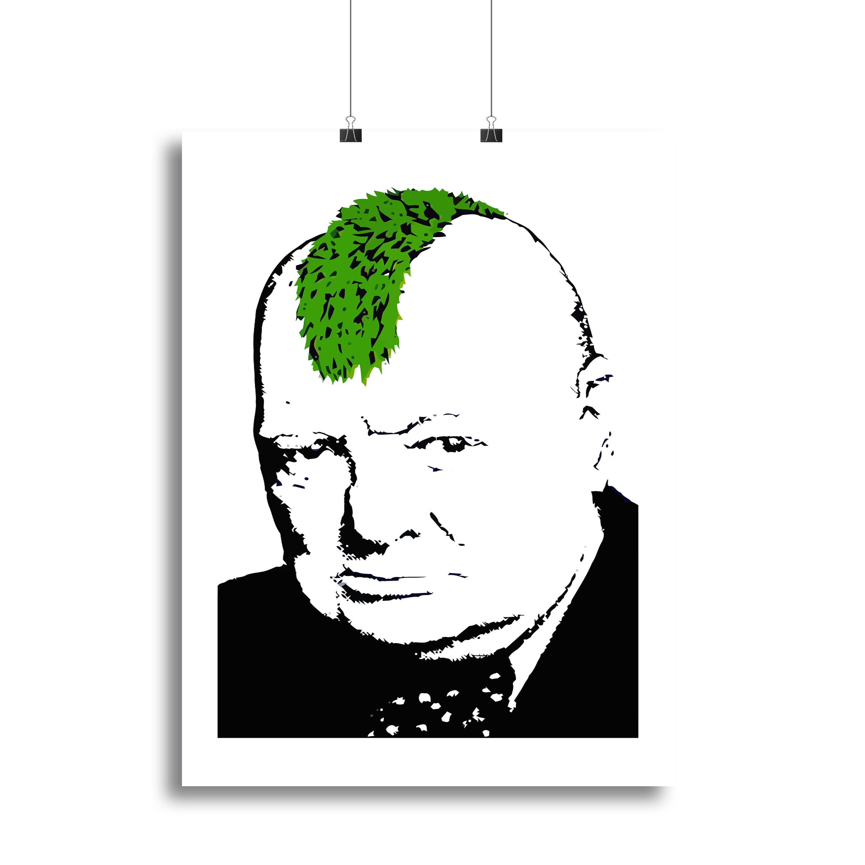 Banksy Churchill Turf War canvas print featuring a modern art design with historical references.
