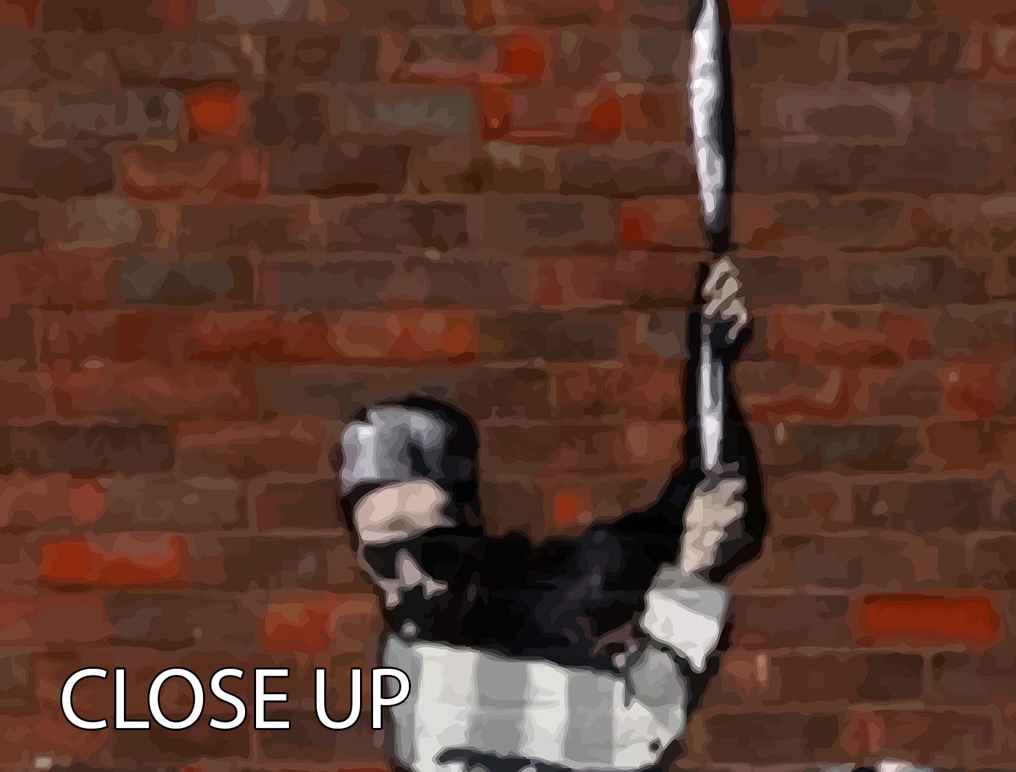 Banksy Escaping Prisoner 3 Split Panel Canvas Print featuring three panels of striking artwork depicting a prisoner escaping.