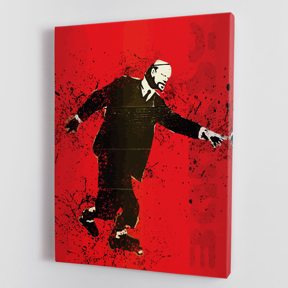 Banksy Lenin on Roller Blades canvas print showcasing vibrant colors and unique design.