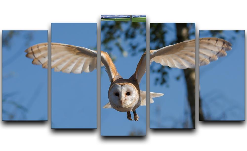 Banksy Rude Policeman 5 Split Panel Canvas artwork featuring a dynamic street art design across five panels.