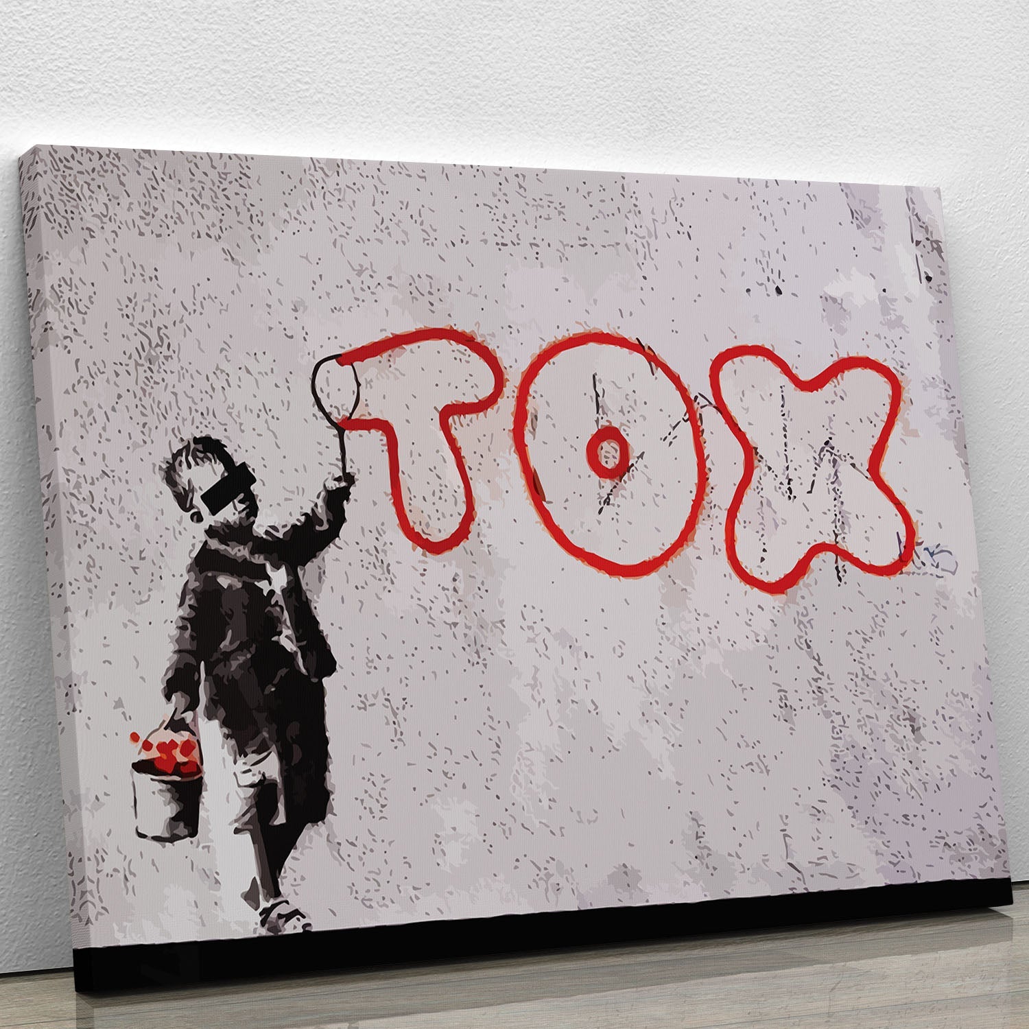 Banksy Tax Canvas Print featuring iconic street art design, perfect for modern decor.