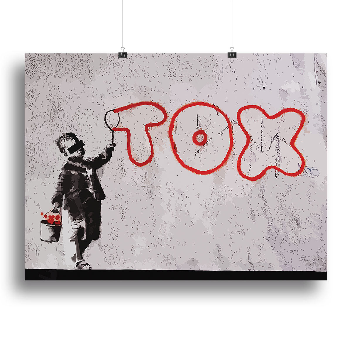 Banksy Tax Canvas Print featuring iconic street art design, perfect for modern decor.