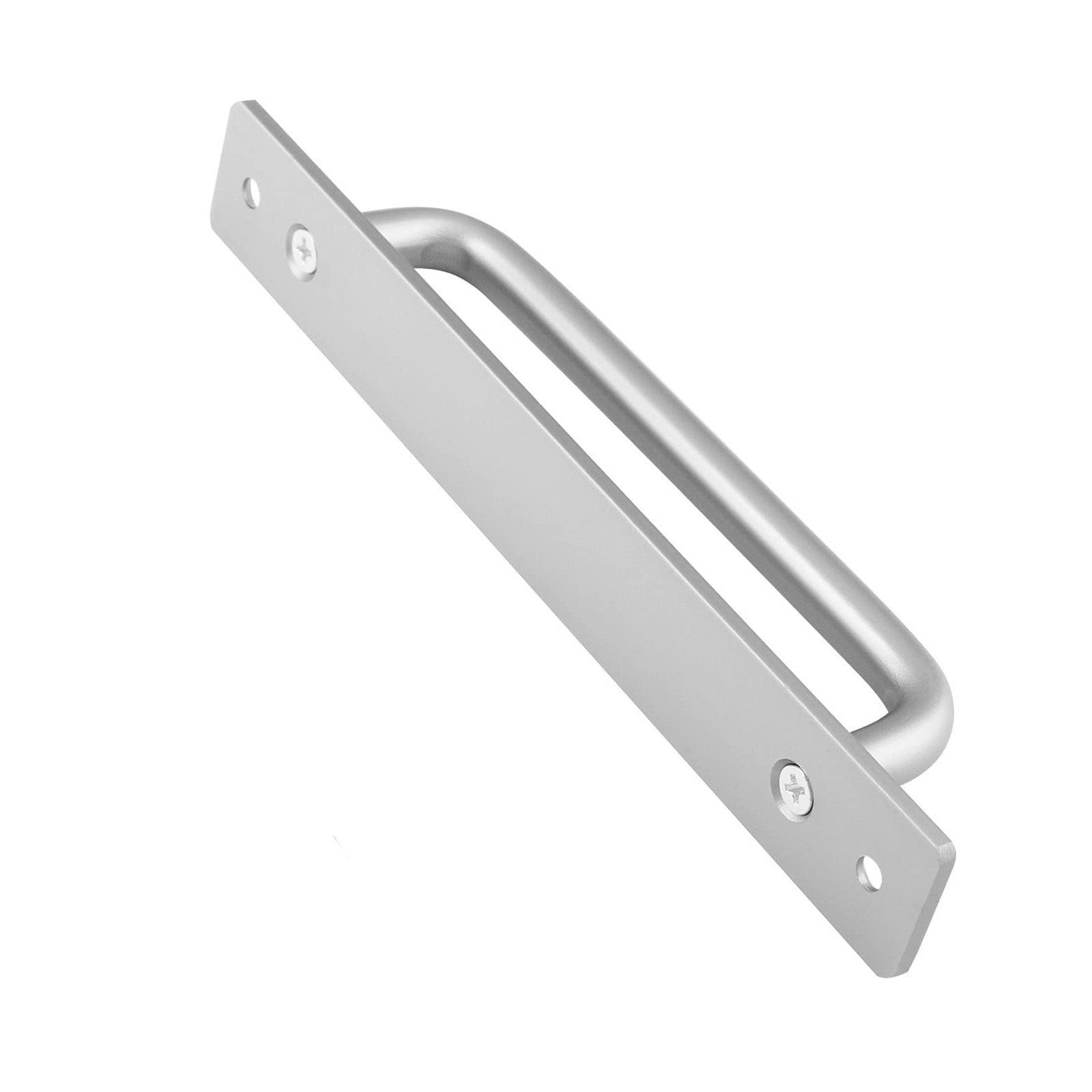 Stylish black matte barn door handle made of high-quality alloy, suitable for various cabinet and door types.