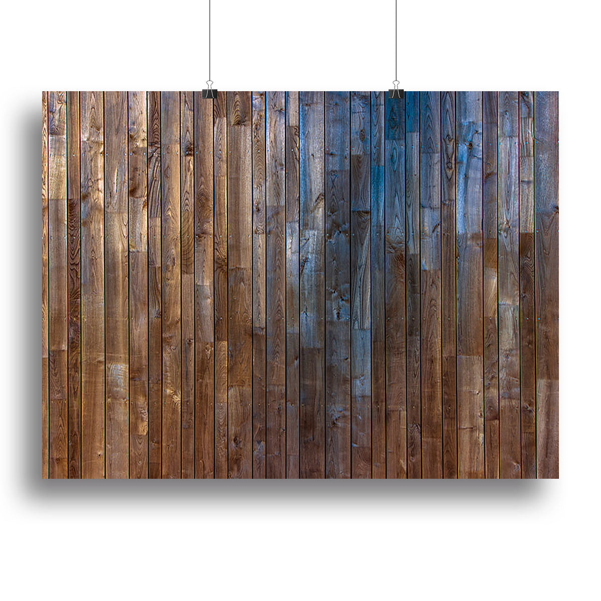 A rustic barn wood wall background canvas print showcasing natural textures and warm tones, perfect for home or office decor.