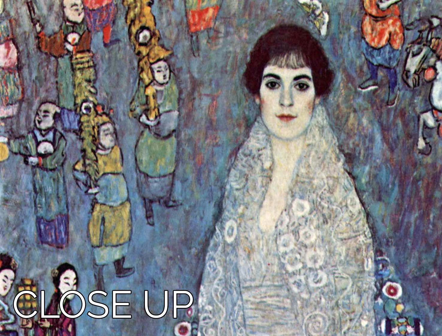 Baroness Elizabeth by Klimt 3-panel canvas print showcasing elegant artwork in a modern setting.