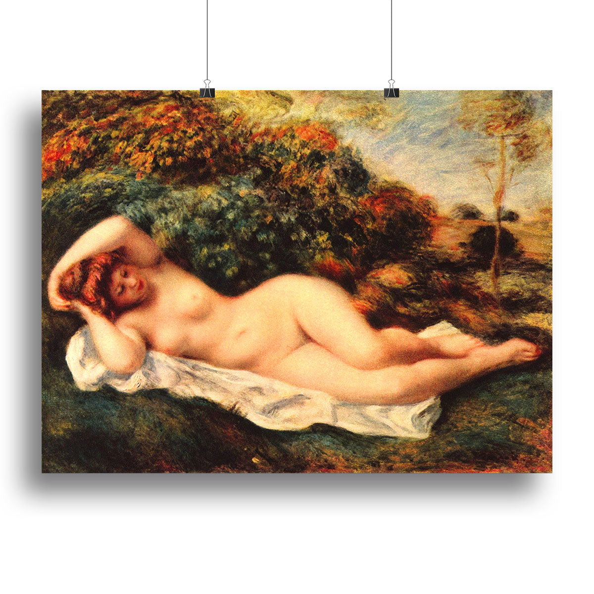 Canvas print of Bathing Sleeping the Baker by Renoir, showcasing serene impressionist art with vibrant colors and intricate details.