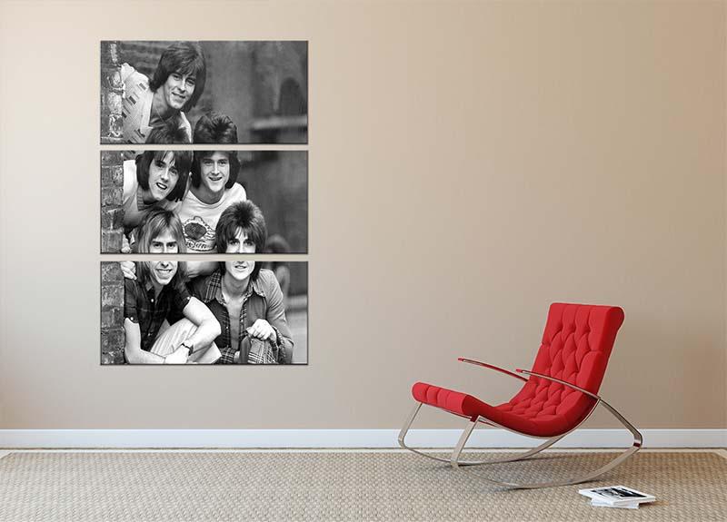 Bay City Rollers 3 Split Panel Canvas Print showcasing vibrant colors and artistic design, perfect for home decor.