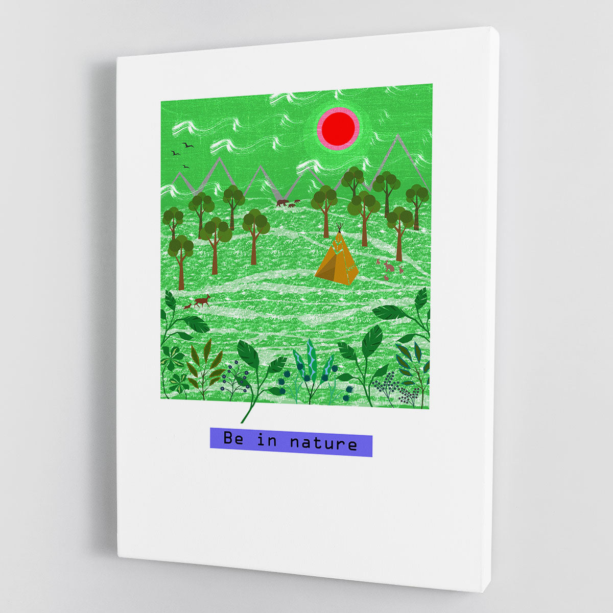 A beautiful canvas print featuring a serene nature scene, showcasing vibrant colors and intricate details, perfect for home decor.