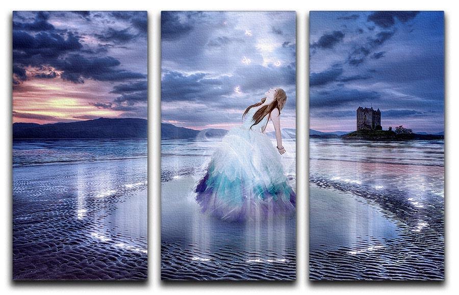 Beautiful Sorceress 3 Split Panel Canvas Print showcasing a captivating design across three panels, perfect for enhancing any room's decor.