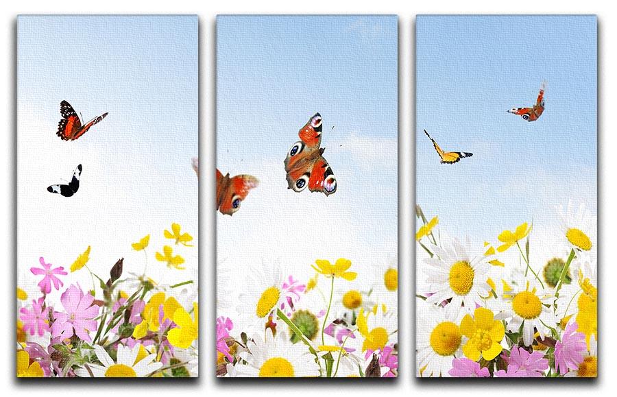 Beauty in Nature 3 Split Panel Canvas Print featuring three panels of stunning nature artwork, perfect for home or office decor.