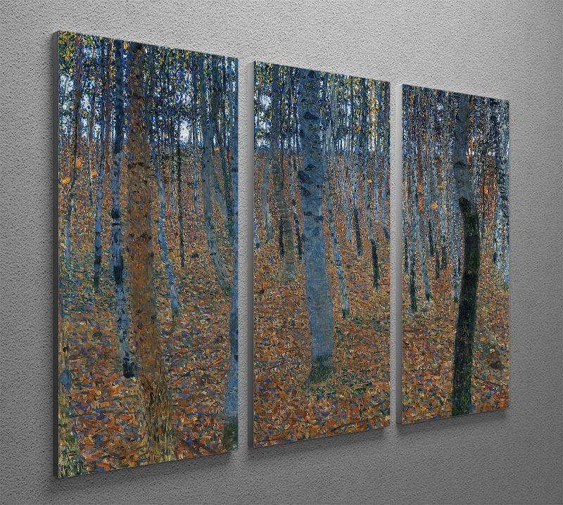 Beech Grove I by Klimt 3-panel canvas print showcasing vibrant colors and elegant design, perfect for home decor.