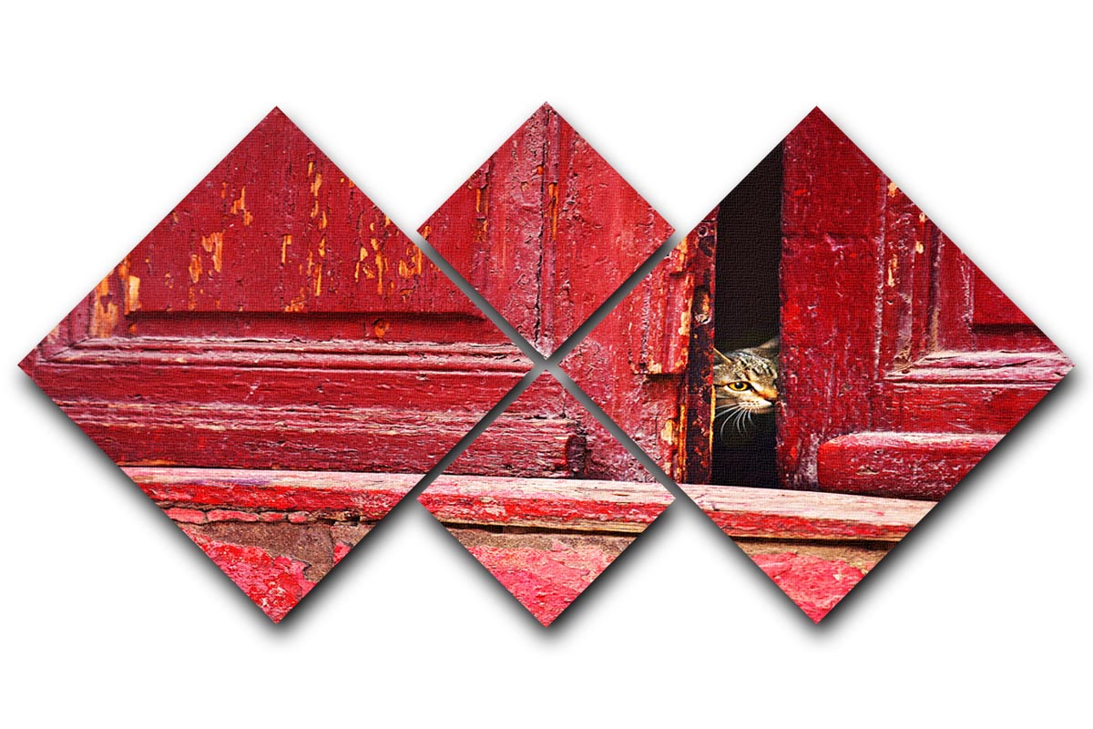 A beautiful 4-square multi panel canvas artwork featuring a harmonious design, perfect for enhancing home decor.