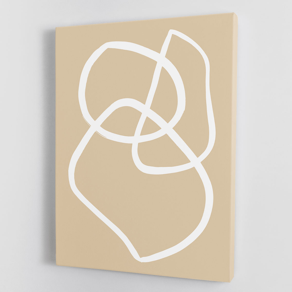 Beige Lines 03 canvas print featuring elegant beige lines on a textured background, perfect for modern home decor.