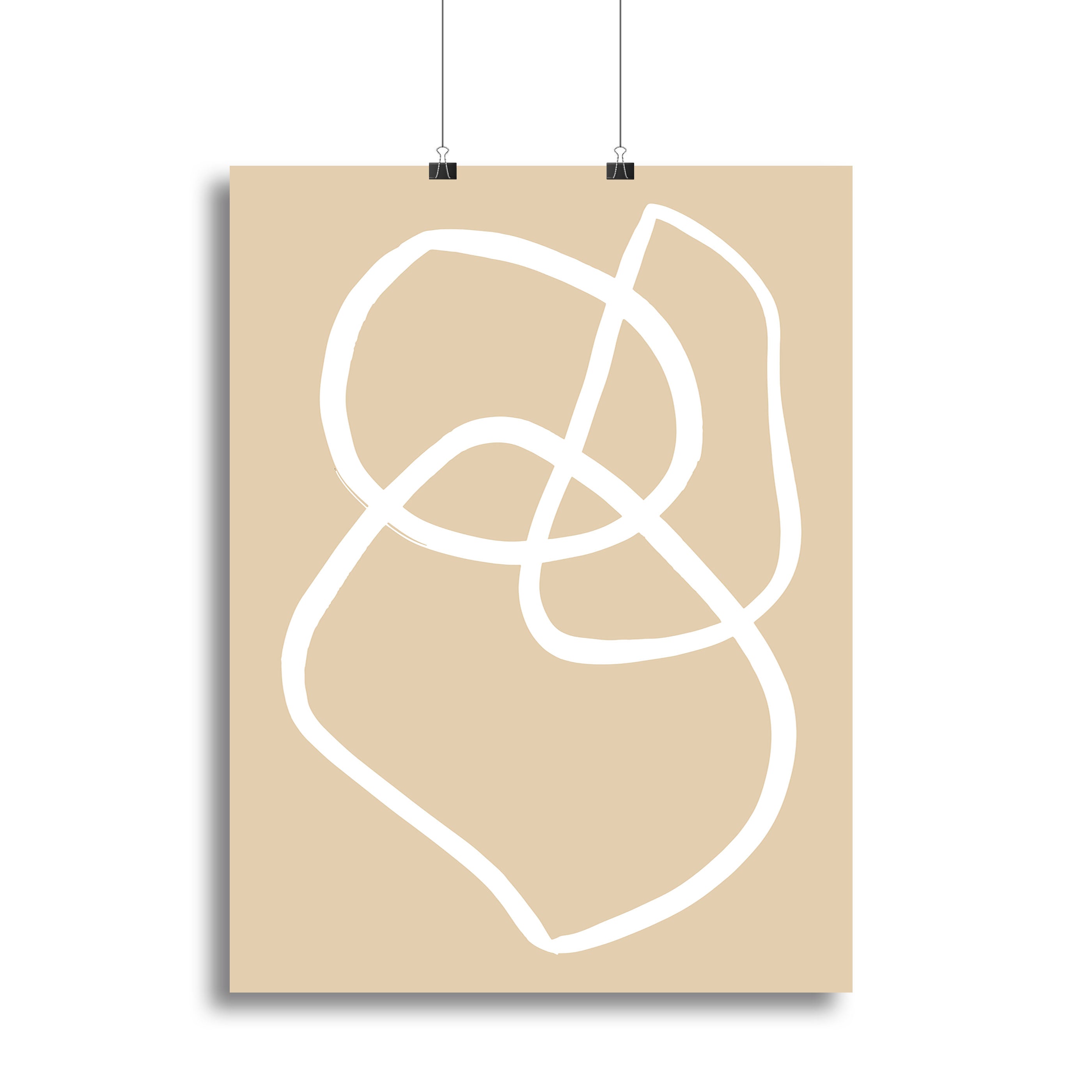 Beige Lines 03 canvas print featuring elegant beige lines on a textured background, perfect for modern home decor.