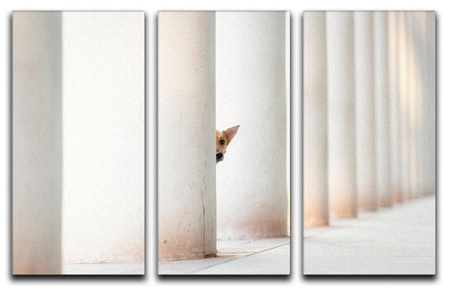 Bella and the Pillars of the Earth 3 Split Panel Canvas Print showcasing vibrant colors and intricate details, perfect for home decor.