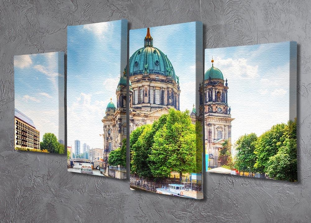 Berlin Cathedral 4 Split Panel Canvas artwork showcasing the iconic Berliner Dom in four sections.
