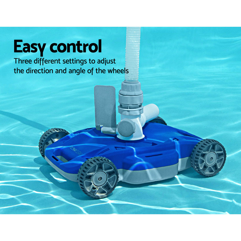 Bestway Robotic Pool Cleaner with hoses and connectors, designed for automatic cleaning of above ground pools.