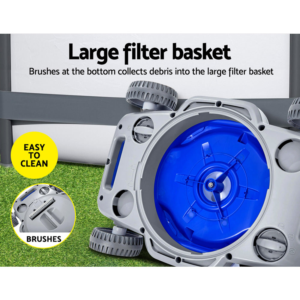 Bestway Robotic Pool Cleaner with hoses and connectors, designed for automatic cleaning of above ground pools.