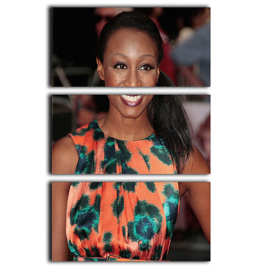 Beverley Knight 2013 3 Split Panel Canvas Print showcasing vibrant colors and elegant design, perfect for home decor.