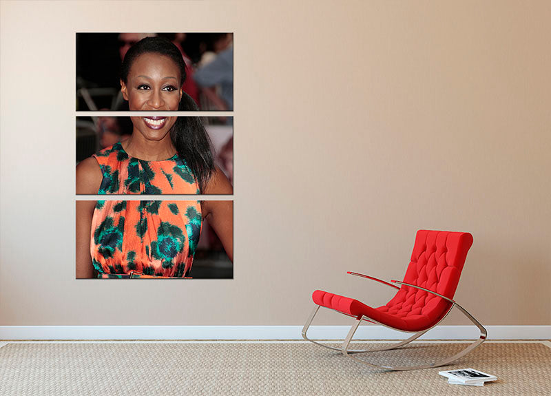 Beverley Knight 2013 3 Split Panel Canvas Print showcasing vibrant colors and elegant design, perfect for home decor.