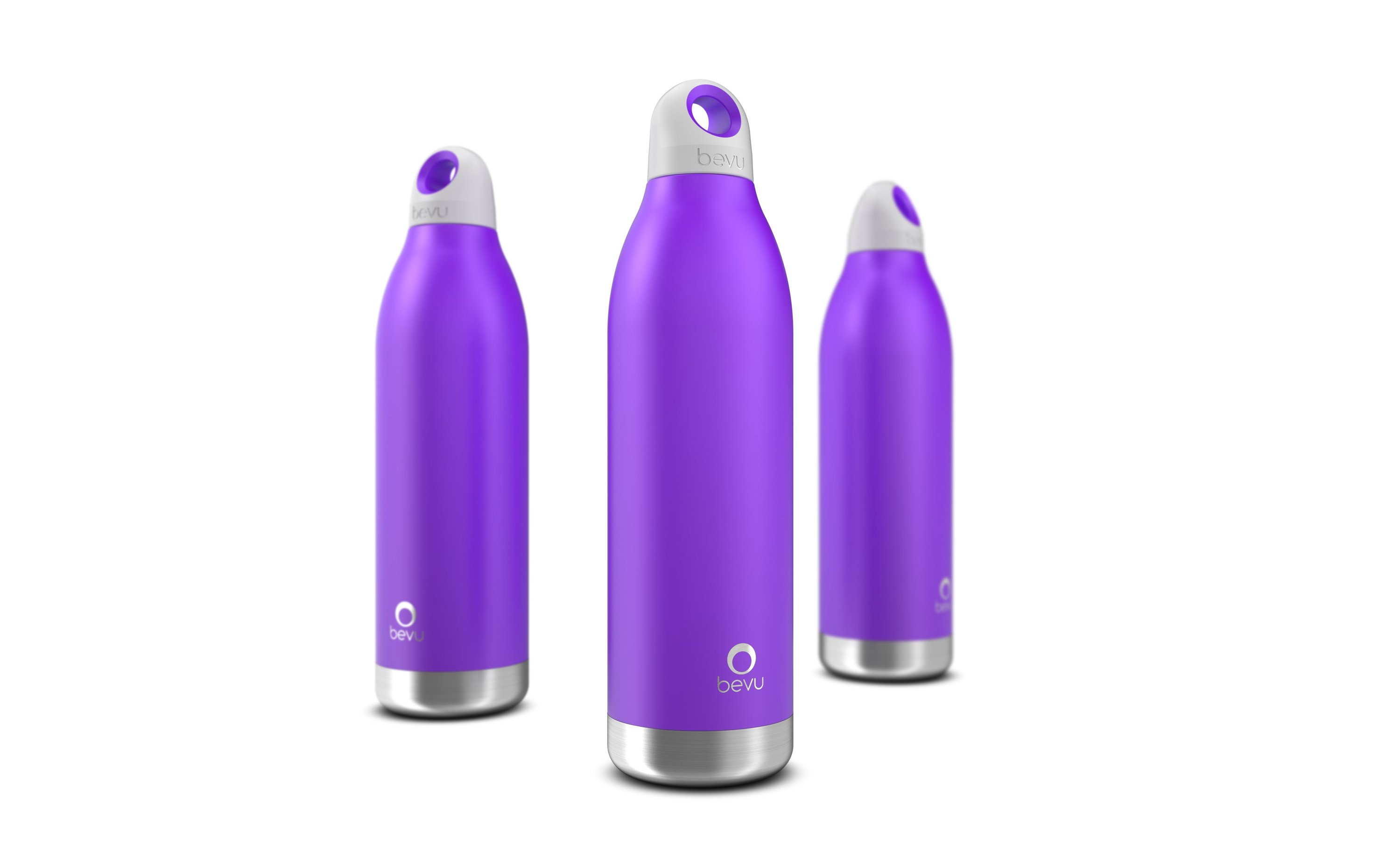 Bevu® DUO Insulated Bottle in Violet, 550ml, showcasing its sleek design and double vacuum insulation.