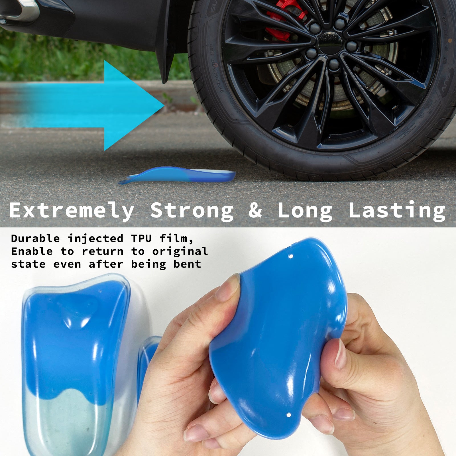 Bibal Insole 4X Pair M Size Gel Half Insoles showcasing their blue color and gel cushioning design, ideal for arch support.