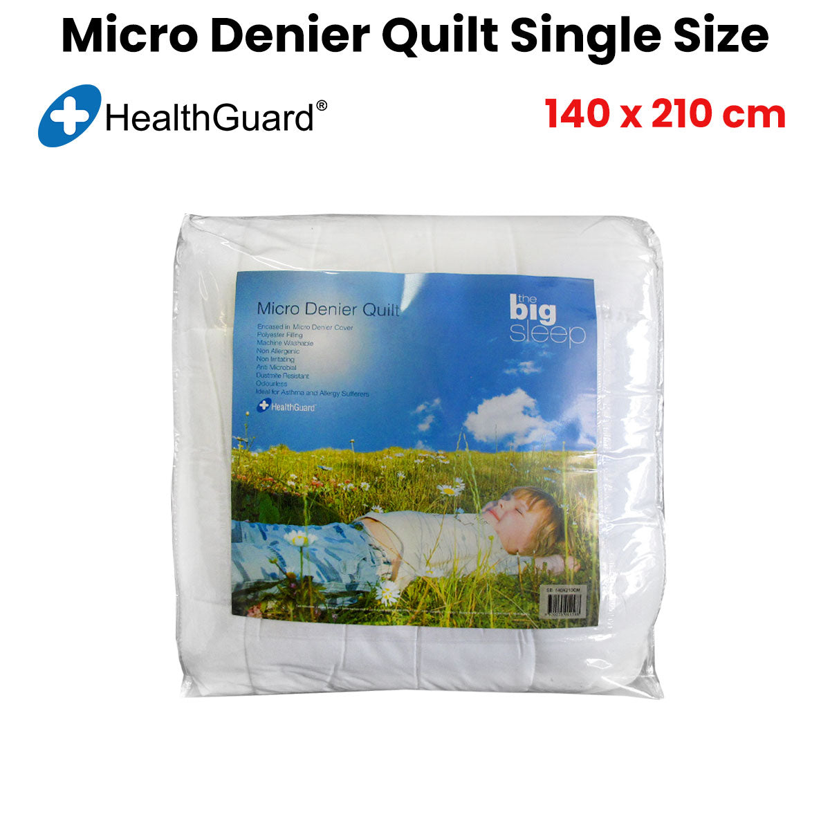 Big Sleep 300GSM Micro Denier Quilt designed for asthma and allergy sufferers, featuring a soft touch and quilted design.