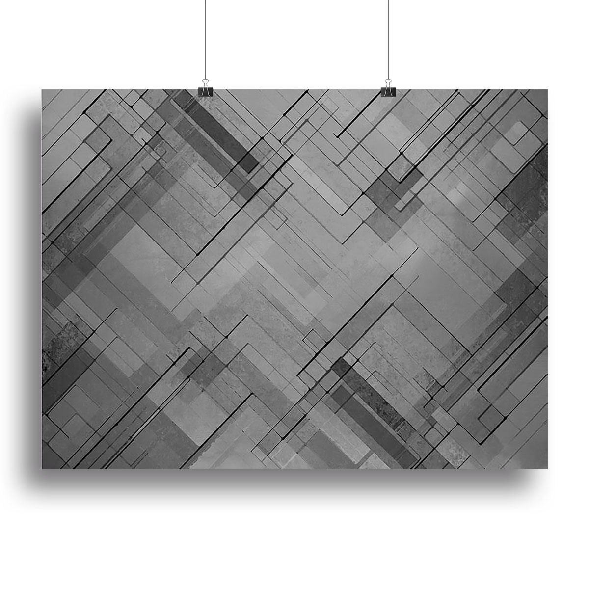 Black Chevron Background Canvas Print showcasing a modern geometric design, perfect for contemporary decor.