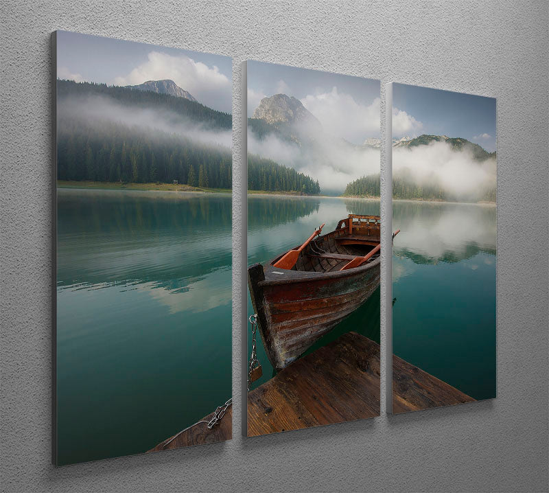 Black Lake 3 Split Panel Canvas Print featuring three high-quality canvases with a captivating design, perfect for home or office decor.