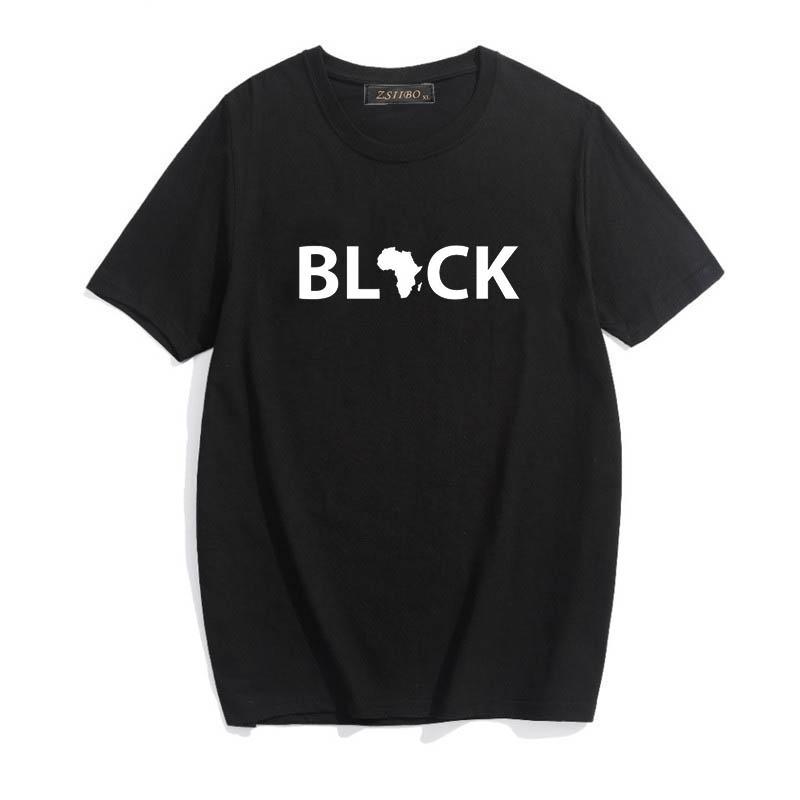 Black Lives Matter cotton t-shirt for men featuring a bold print and crew neck design, perfect for casual wear.