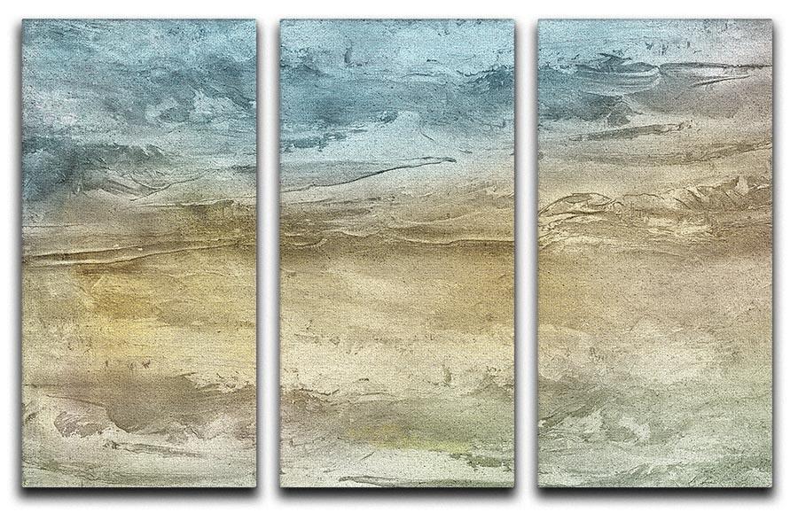 A stunning blue and grey 3-panel canvas print, showcasing abstract art that enhances modern decor.