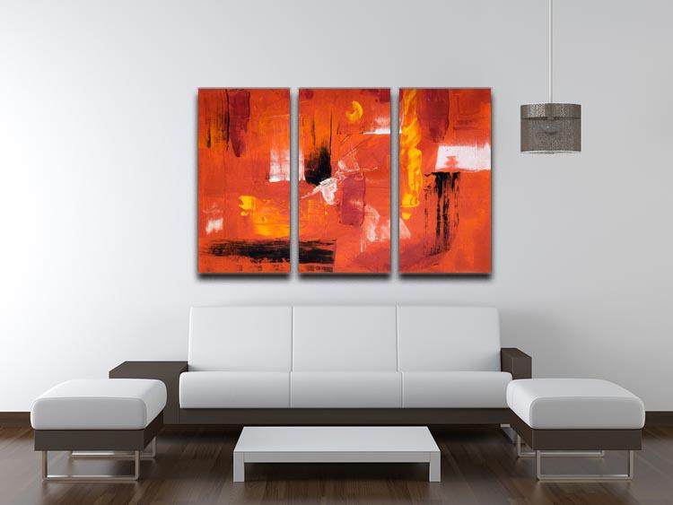 A stunning 3-panel canvas print featuring an abstract design in blue, green, and yellow, perfect for modern decor.