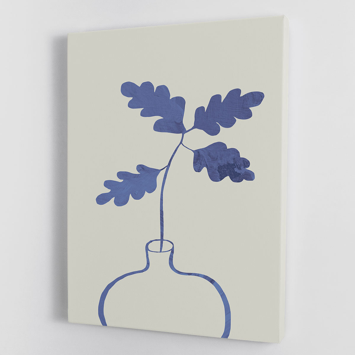 A beautiful Blue Oak Plant Canvas Print showcasing intricate blue oak leaves and branches, perfect for home decor.