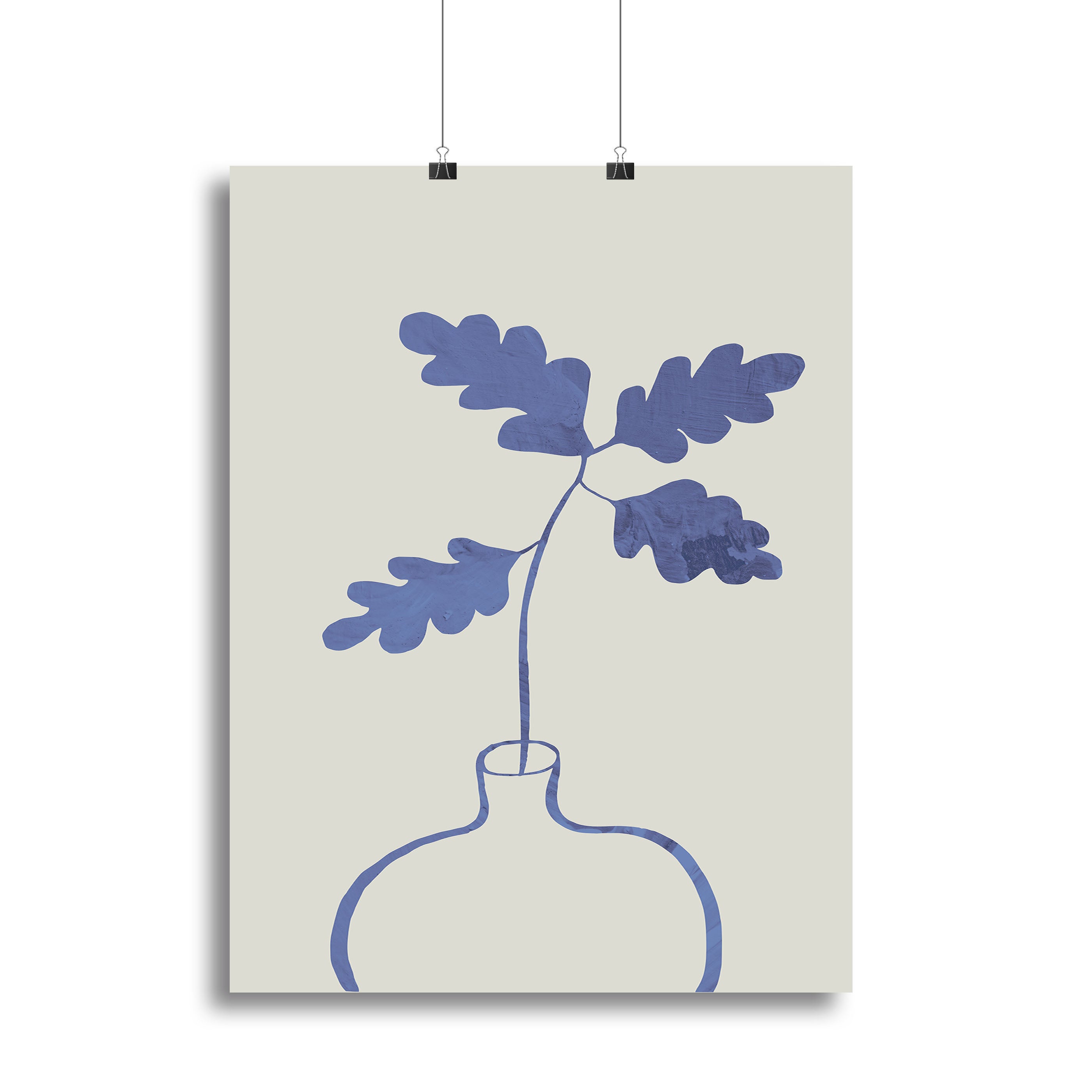A beautiful Blue Oak Plant Canvas Print showcasing intricate blue oak leaves and branches, perfect for home decor.
