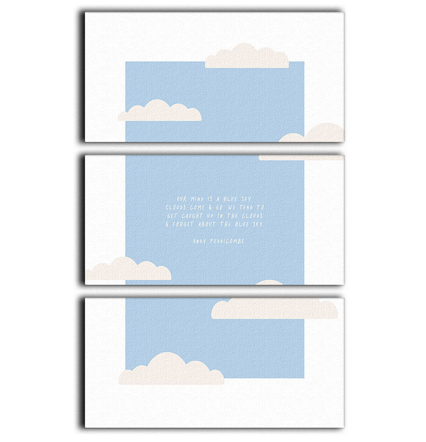 Blue Sky 3 Split Panel Canvas Print featuring vibrant colors and elegant design, perfect for home or office decor.