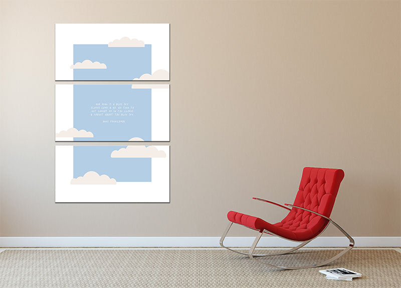 Blue Sky 3 Split Panel Canvas Print featuring vibrant colors and elegant design, perfect for home or office decor.