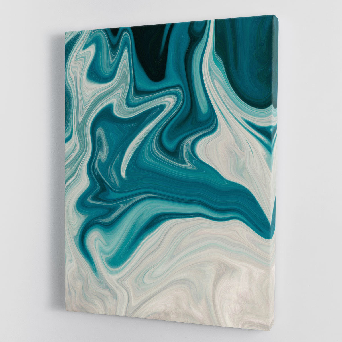 A beautiful canvas print featuring a dynamic blue water splash design, perfect for home or office decor.