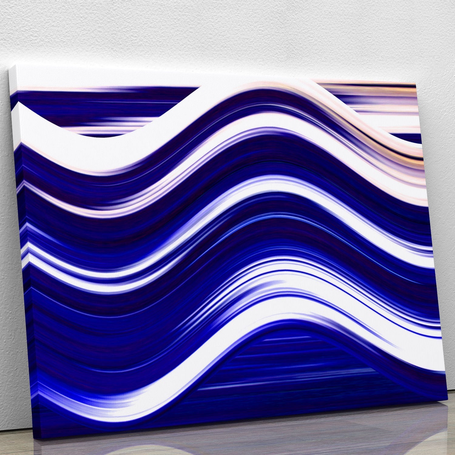 A beautiful Blue Wave Canvas Print showcasing vibrant ocean waves, perfect for home or office decor.