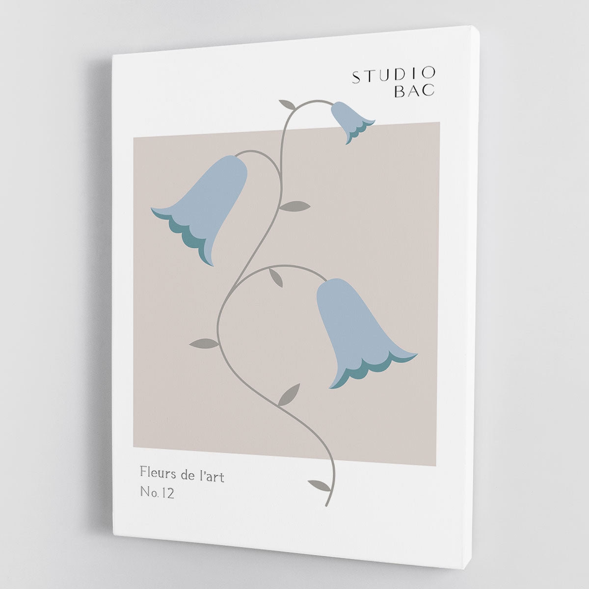 Bluebells Studio Bac Canvas Print featuring vibrant colors and intricate designs, perfect for home or office decor.