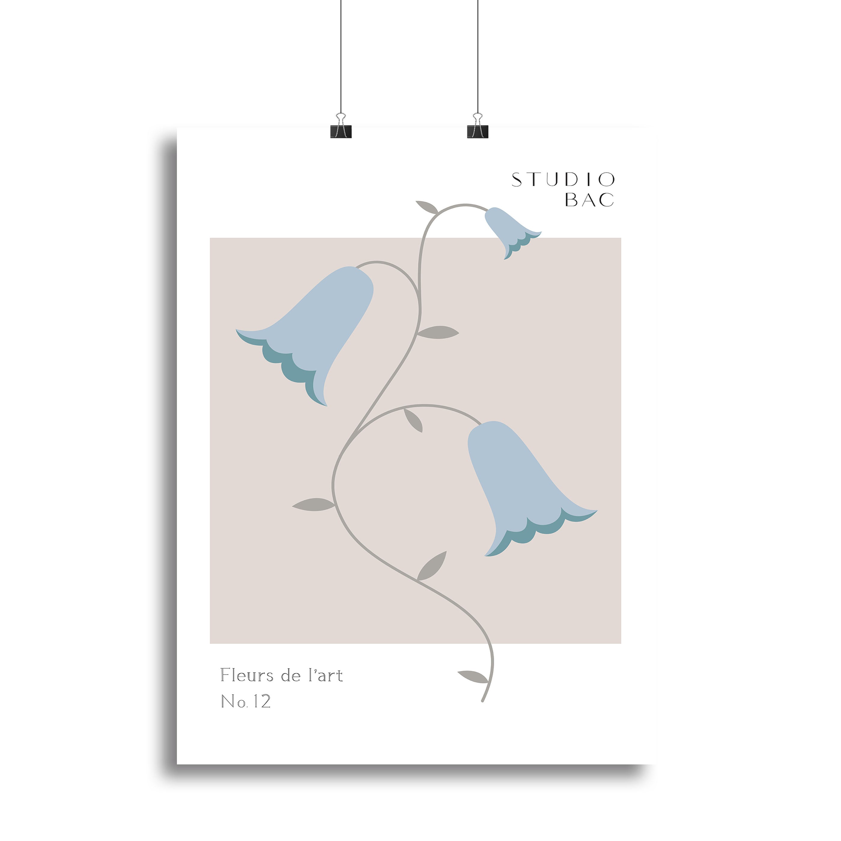 Bluebells Studio Bac Canvas Print featuring vibrant colors and intricate designs, perfect for home or office decor.