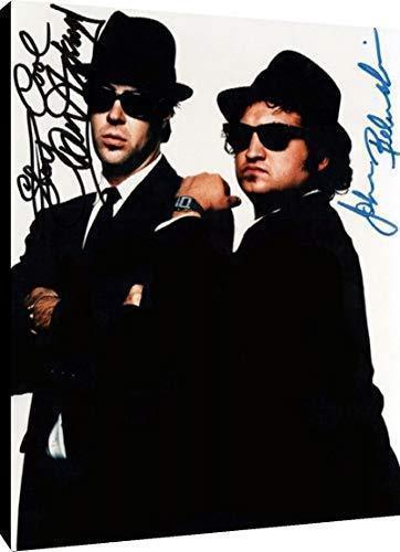 Blues Brothers Autograph Replica Print Canvas Wall featuring vibrant colors and printed signatures, perfect for fans and collectors.