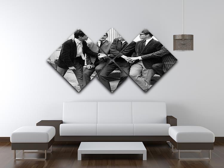 Bluesology including Elton John 4 Square Multi Panel Canvas featuring vibrant colors and iconic imagery of Elton John, arranged in four equal panels.