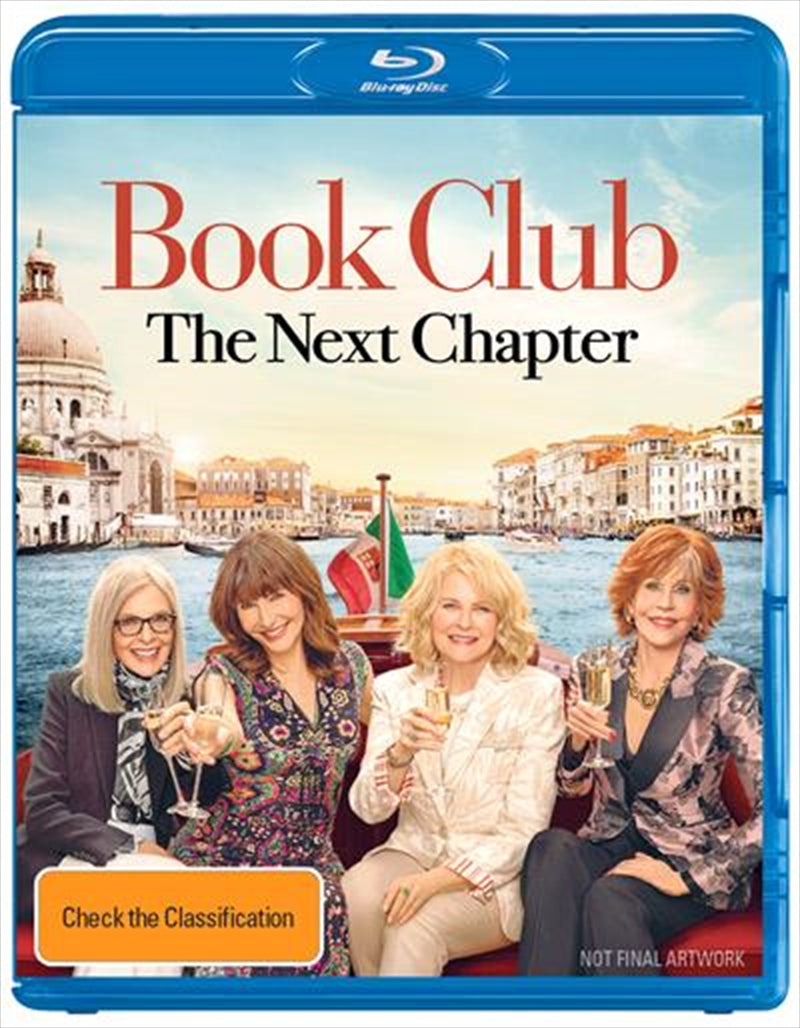 Book Club - The Next Chapter Blu-ray cover featuring four women enjoying their adventure in Italy.