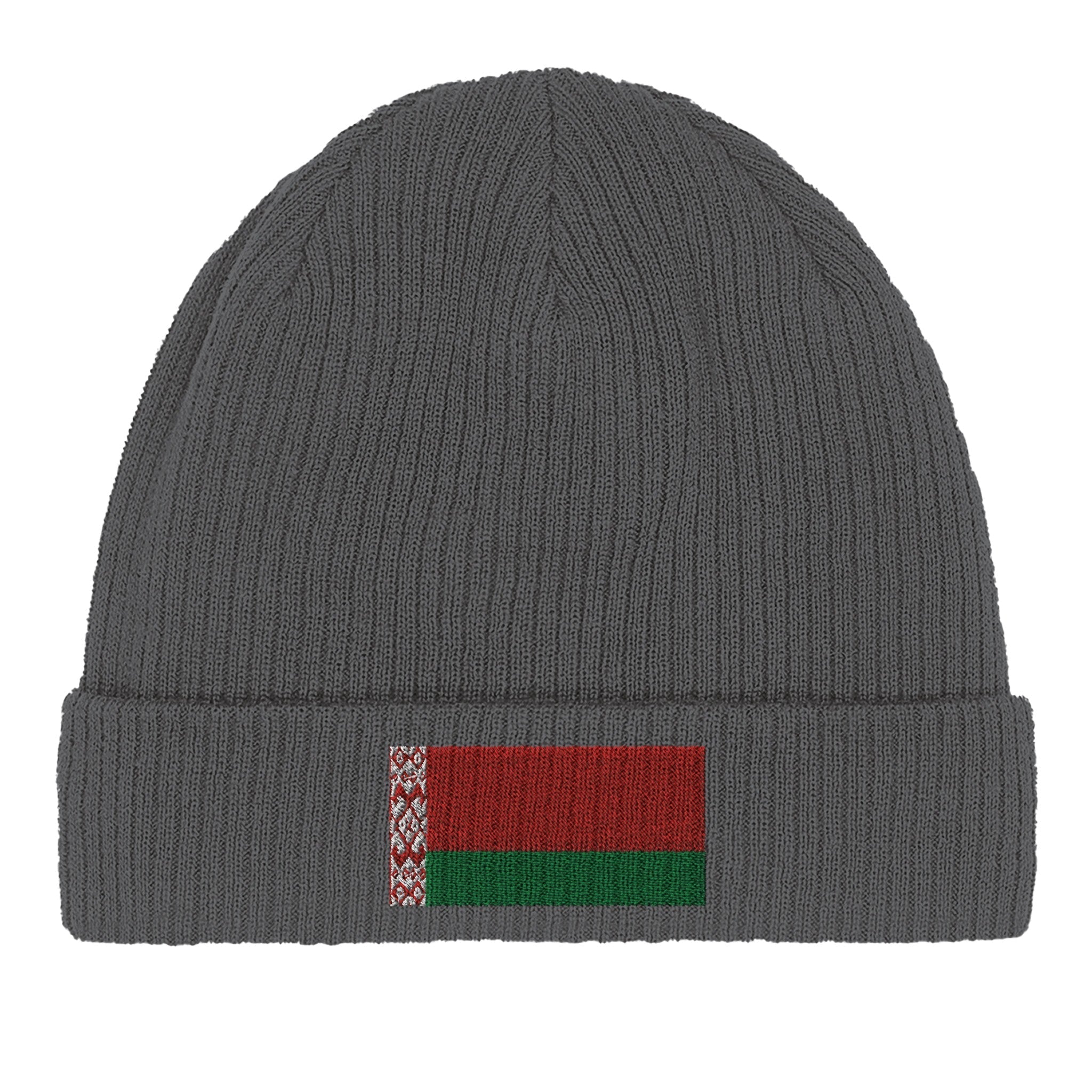 Bonnet en coton Drapeau de la BiéloGhana avec broderie colorée, idéal pour un style décontracté et élégant.