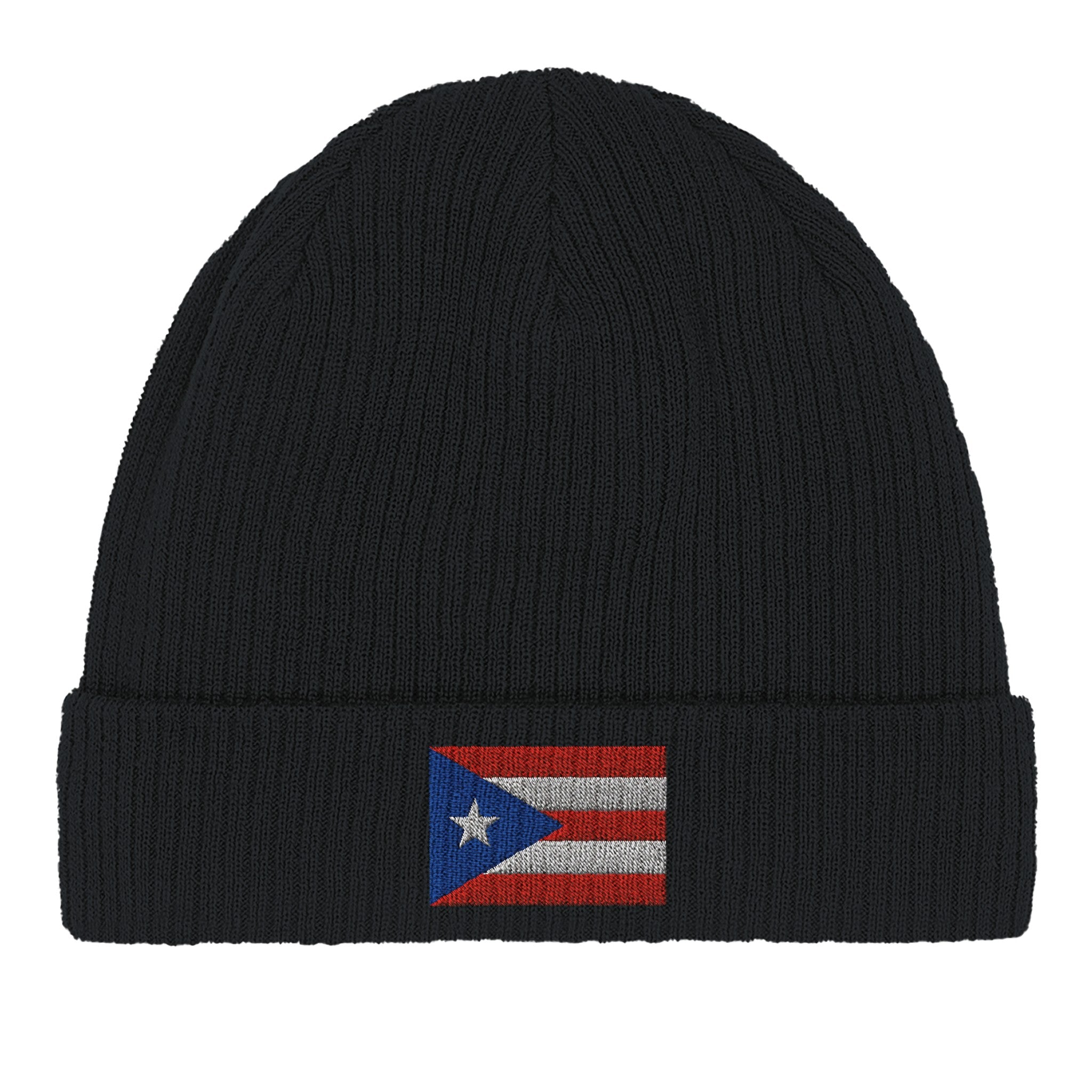 Bonnet en coton biologique avec le drapeau de Porto Rico, léger et confortable, parfait pour un usage quotidien.