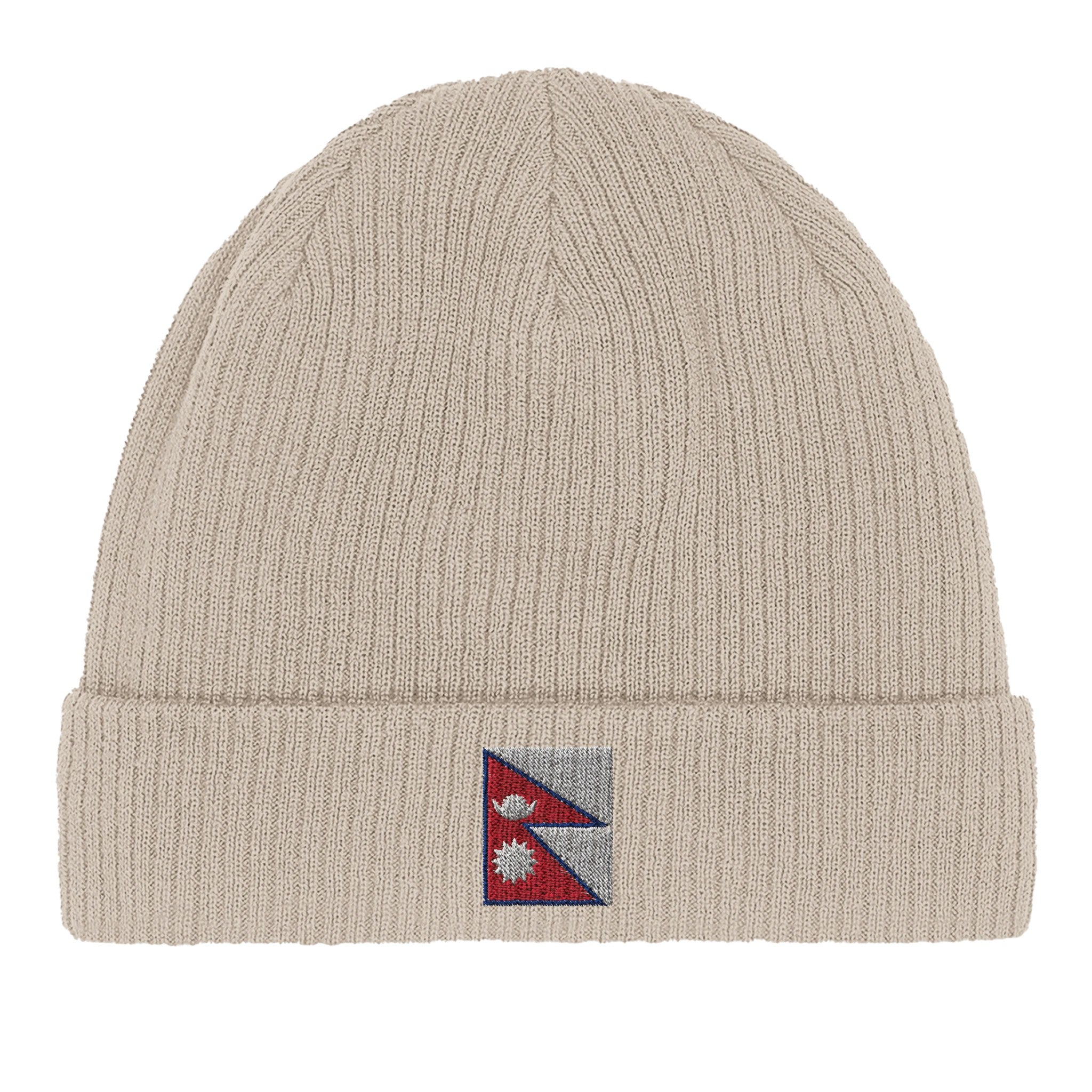 Bonnet en coton Drapeau du Népal, doux et écologique, parfait pour un style décontracté.